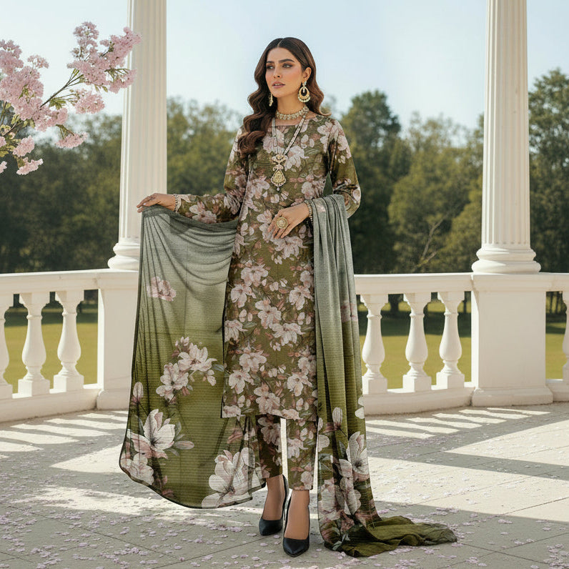 3 PC BANADORA SLUB KHADER | D-251