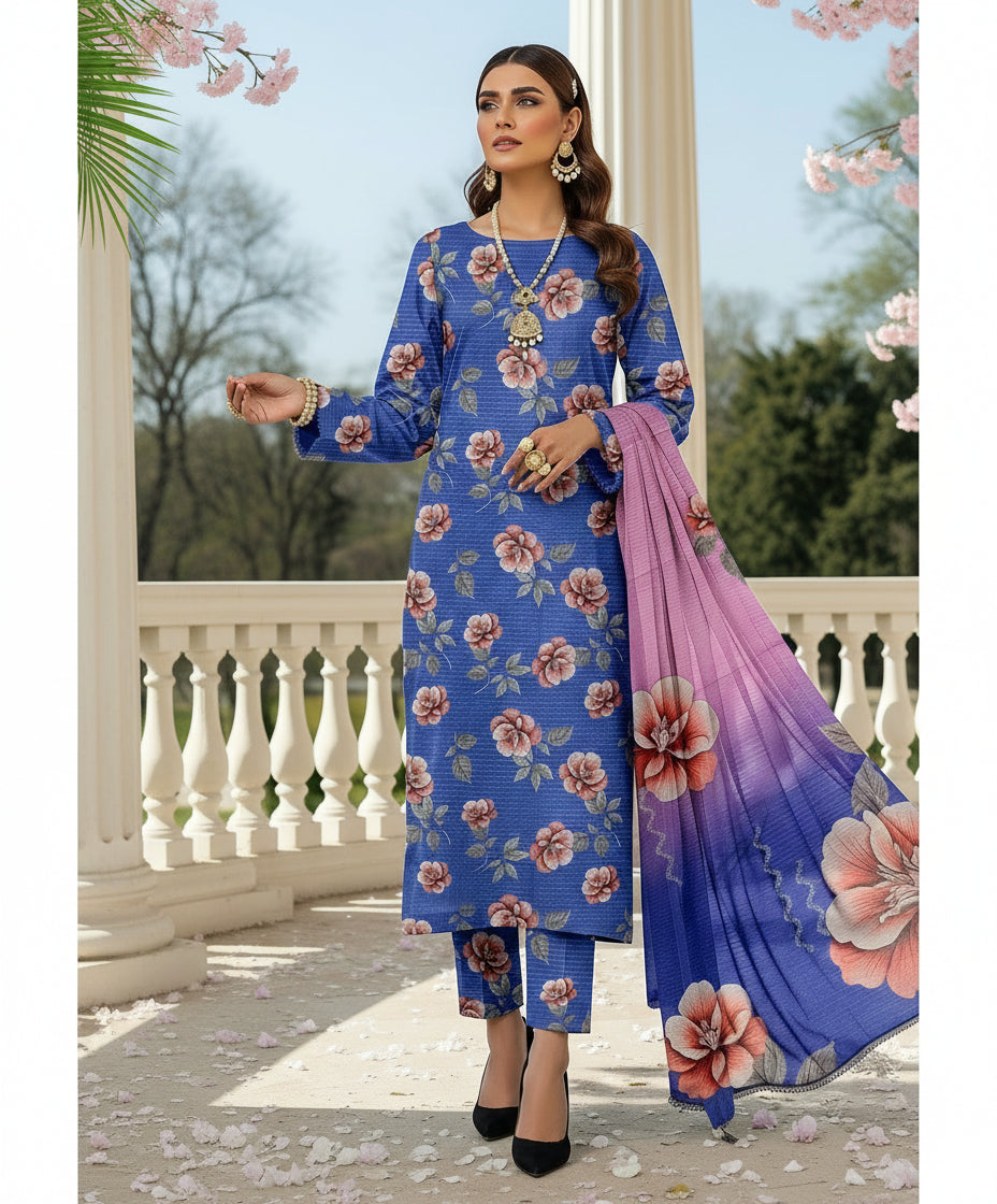 3 PC BANADORA SLUB KHADER | D-259