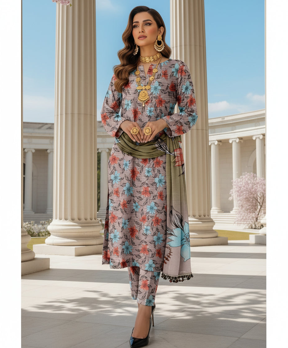 3 PC BANADORA SLUB KHADER | D-257