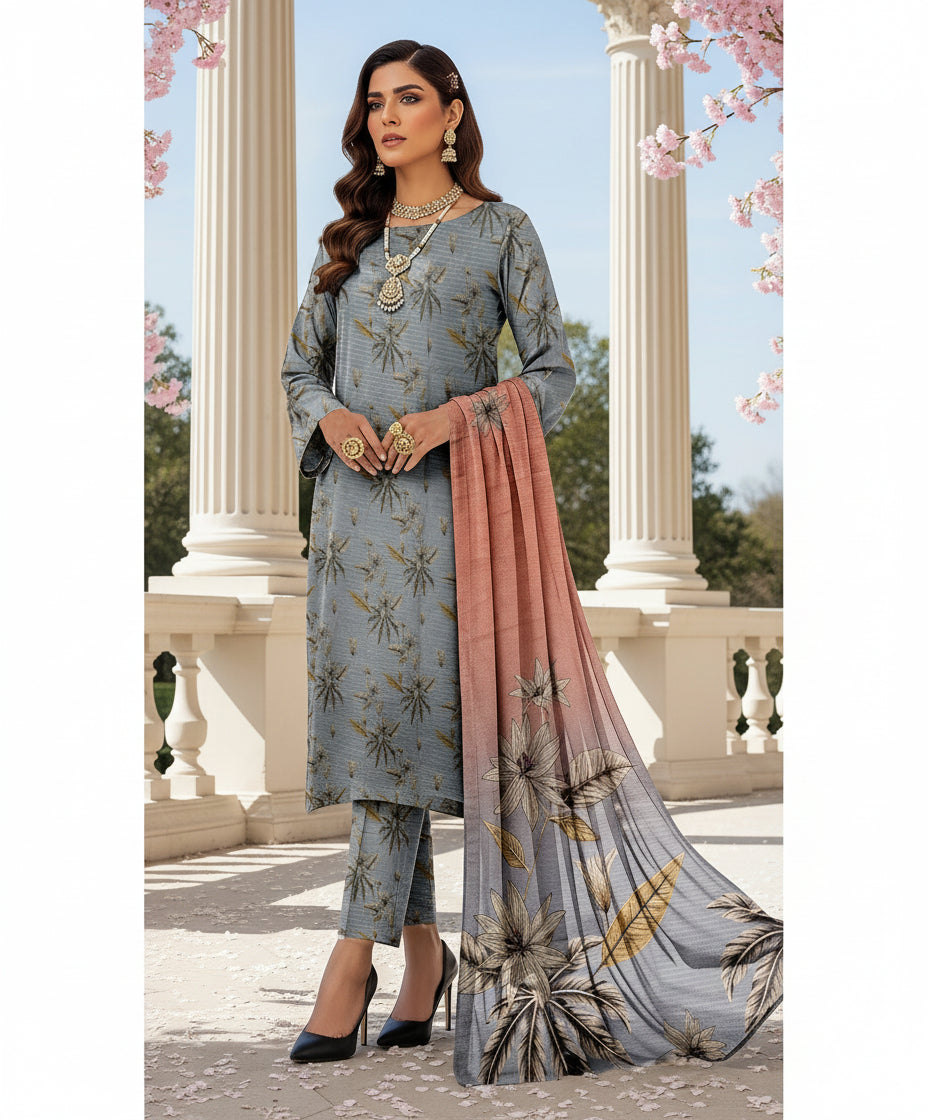 3 PC BANADORA SLUB KHADER | D-253